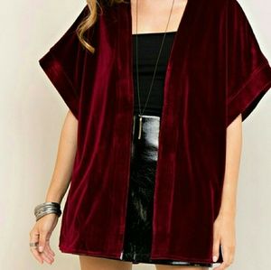 Embroidered Velvet Kimono NWT